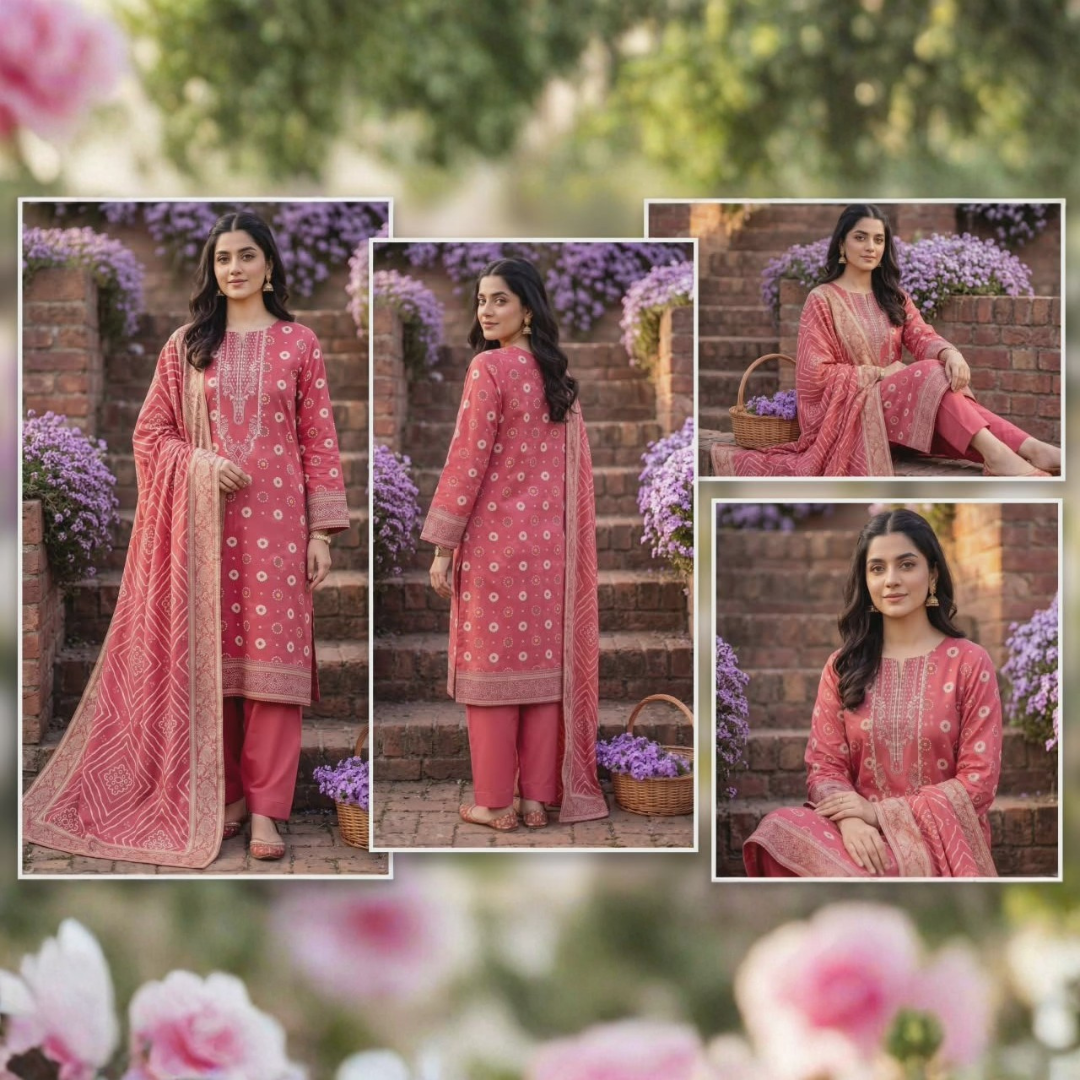 Mashaim Brand Digital Printed Lawn 3pc