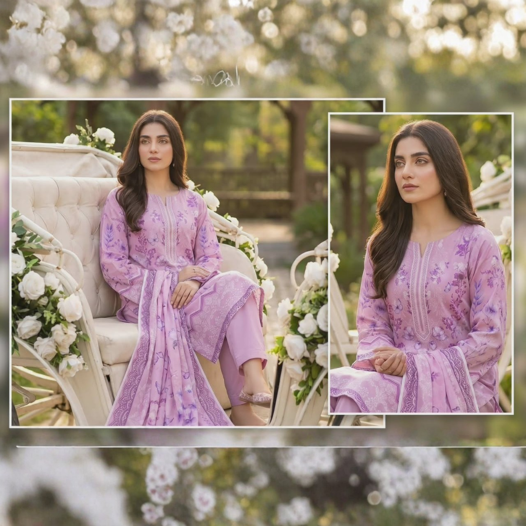 Mashaim Brand Digital Printed Lawn 3pc