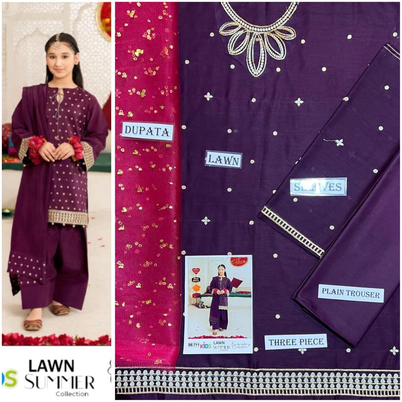 Kids 3Pc’s Cotton - Lawn