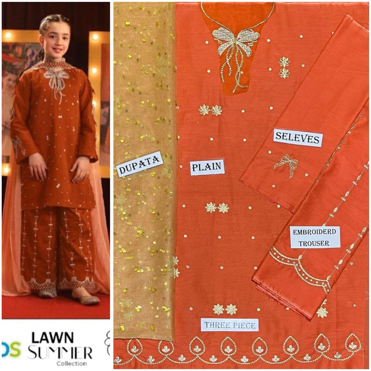 Kids 3Pc’s Cotton - Lawn