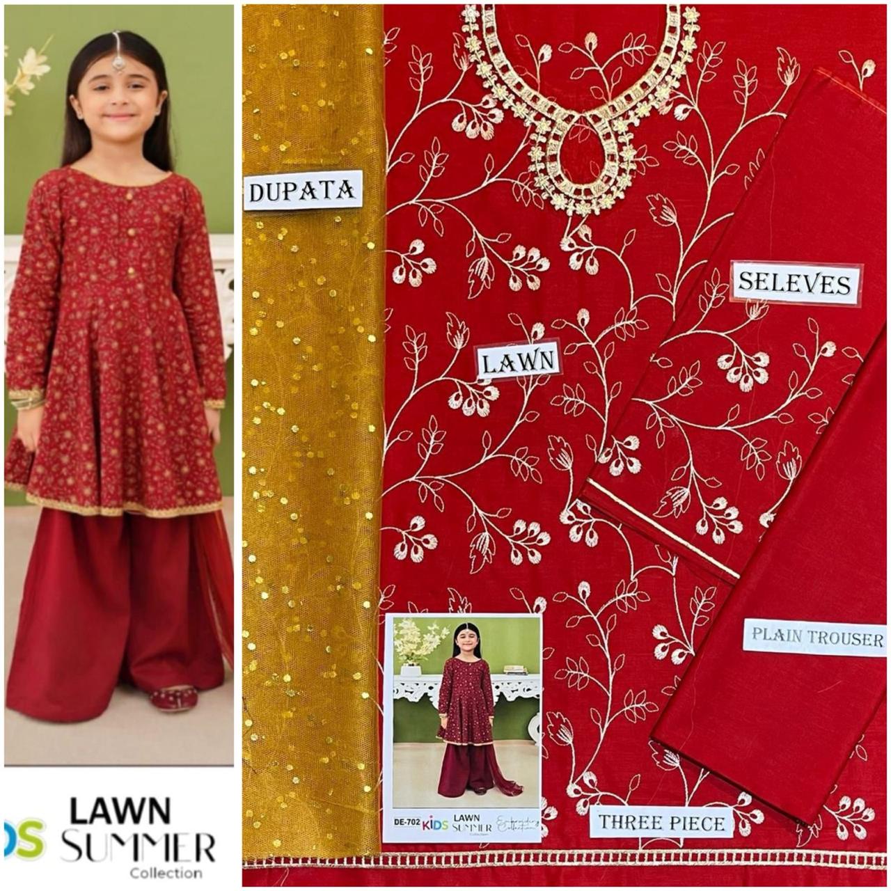 Kids 3Pc’s Cotton - Lawn