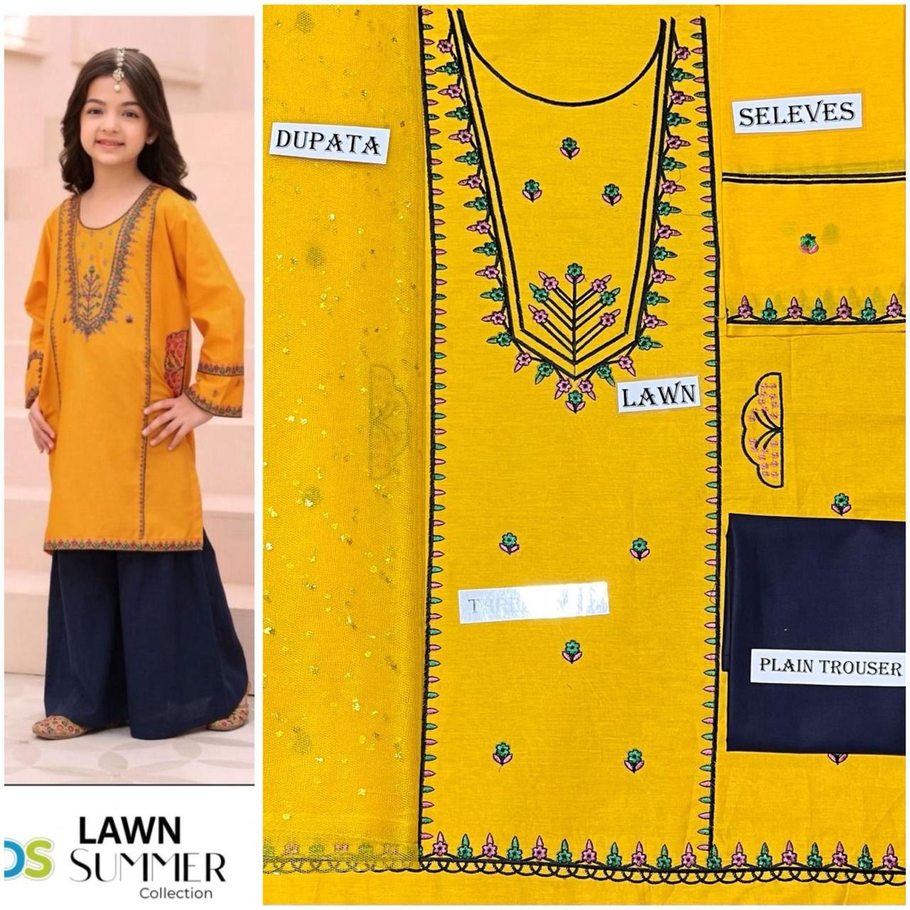 Kids 3Pc’s Cotton - Lawn