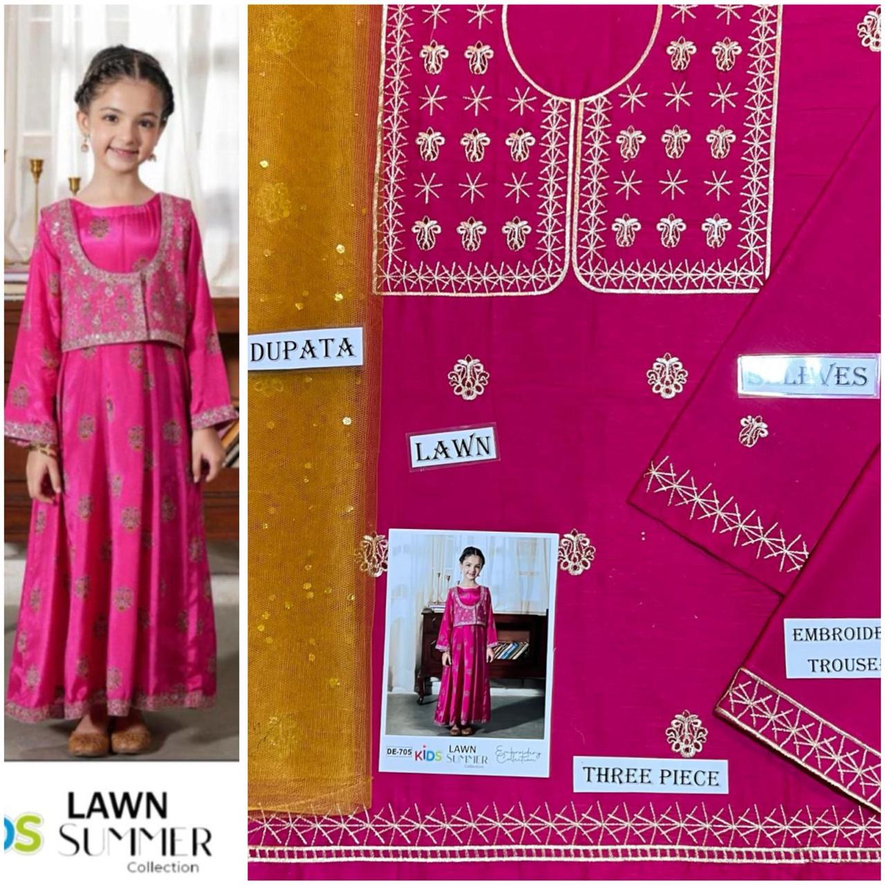 Kids 3Pc’s Cotton - Lawn