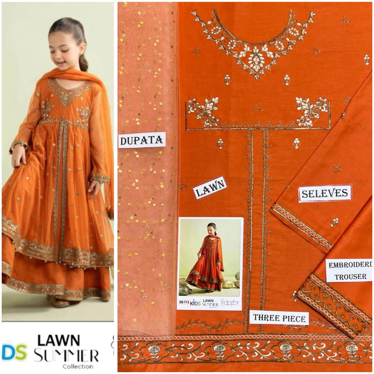 Kids 3Pc’s Cotton - Lawn