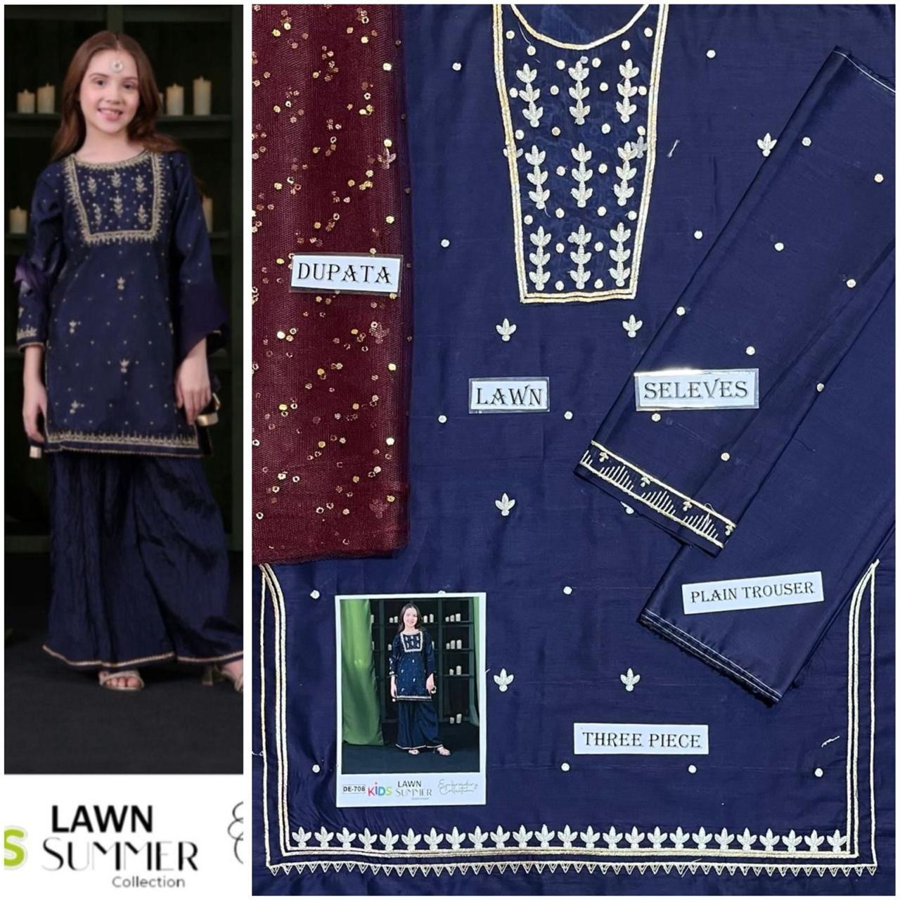 Kids 3Pc’s Cotton - Lawn