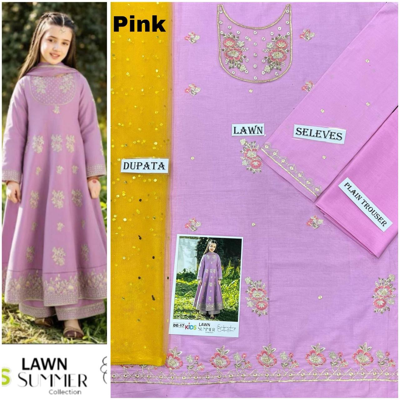 Kids 3Pc’s Cotton - Lawn