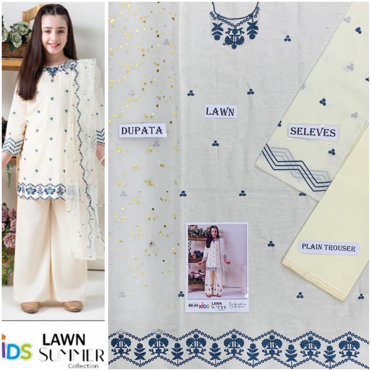 Kids 3Pc’s Cotton - Lawn