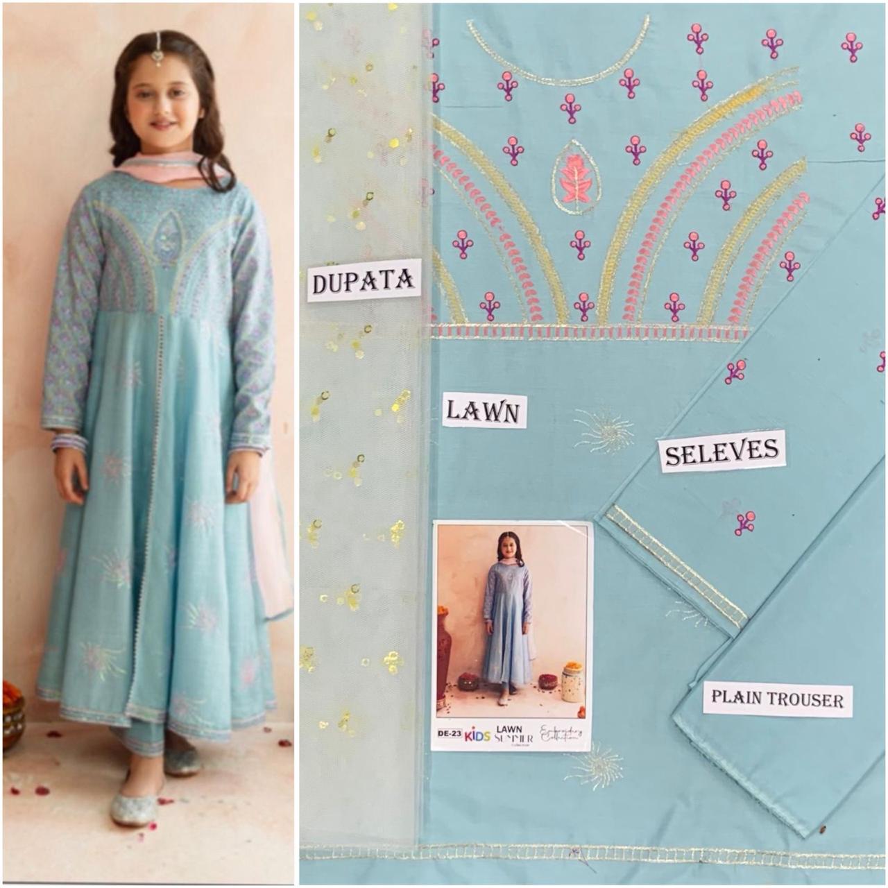 Kids 3Pc’s Cotton - Lawn