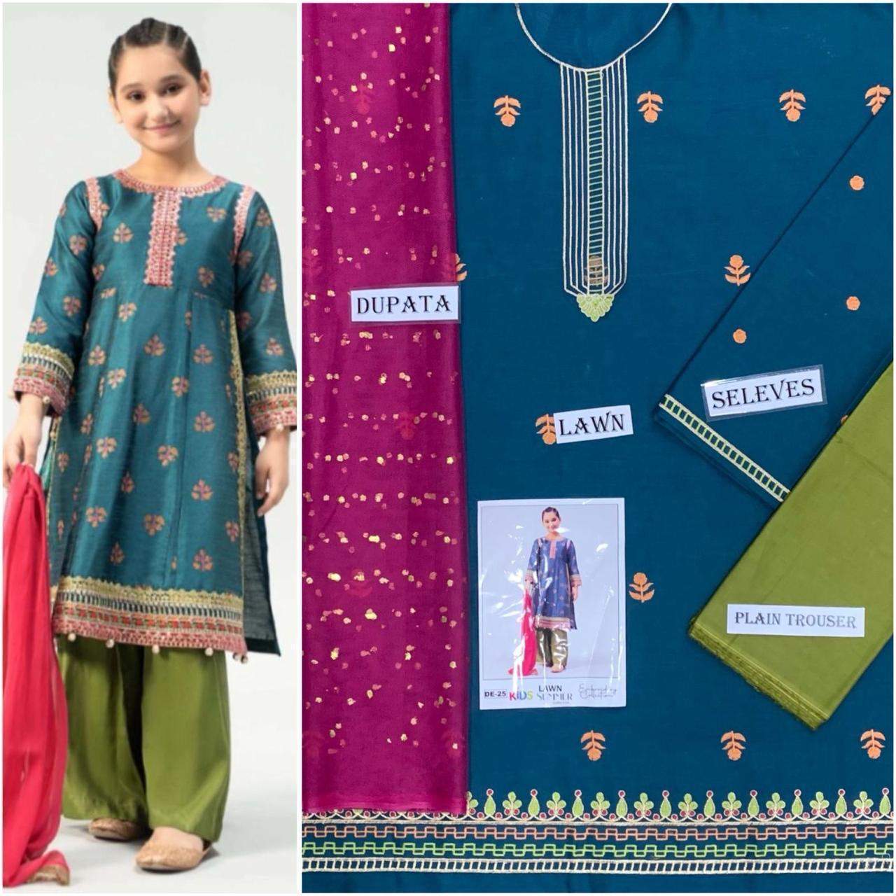 Kids 3Pc’s Cotton - Lawn