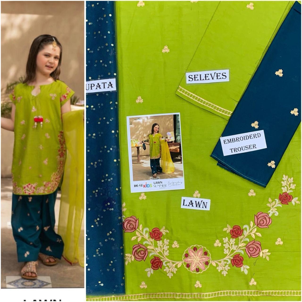 Kids 3Pc’s Cotton - Lawn