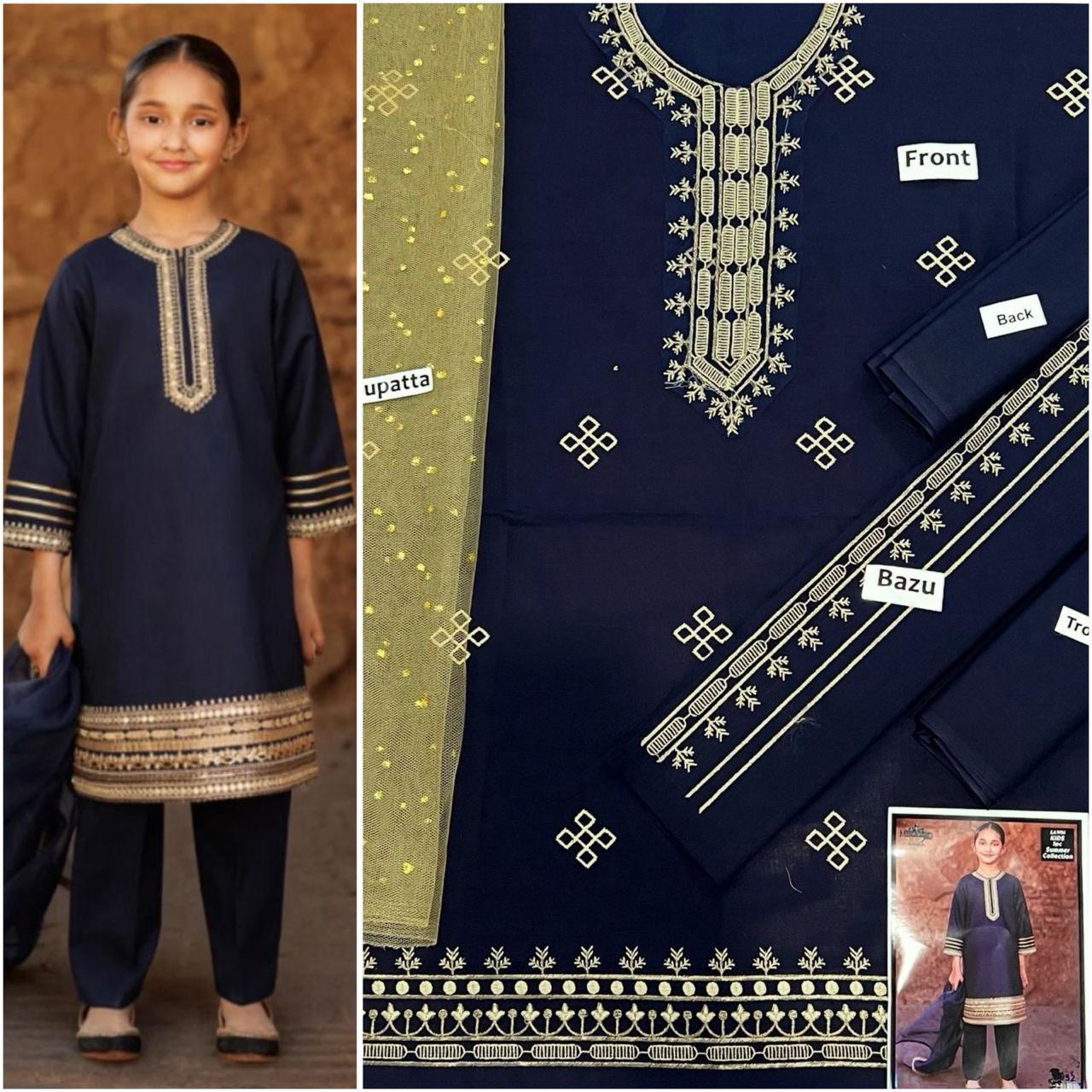 Kids 3Pc’s Cotton - Lawn