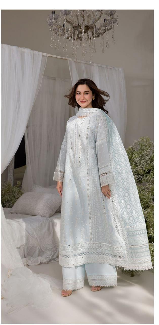 Embroided 3 Peice Lawn Suit