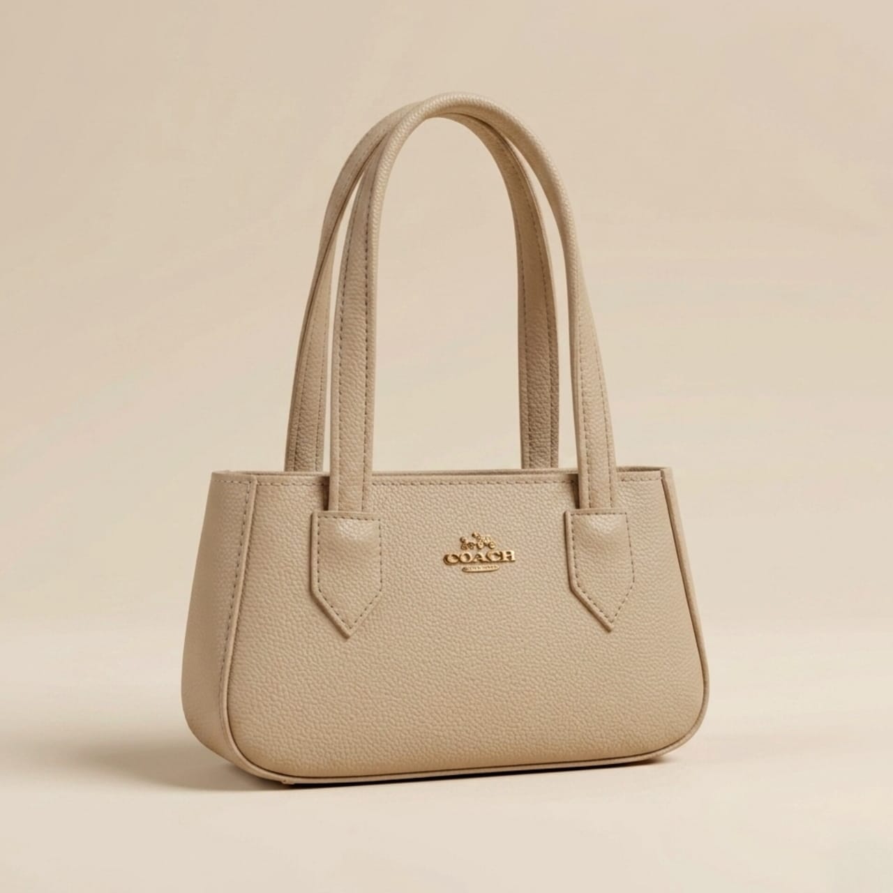 Elegant Beige Coach Mini Tote Bag for Women
