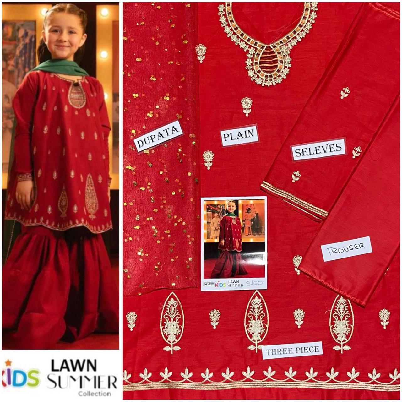 Kids 3Pc’s Cotton - Lawn