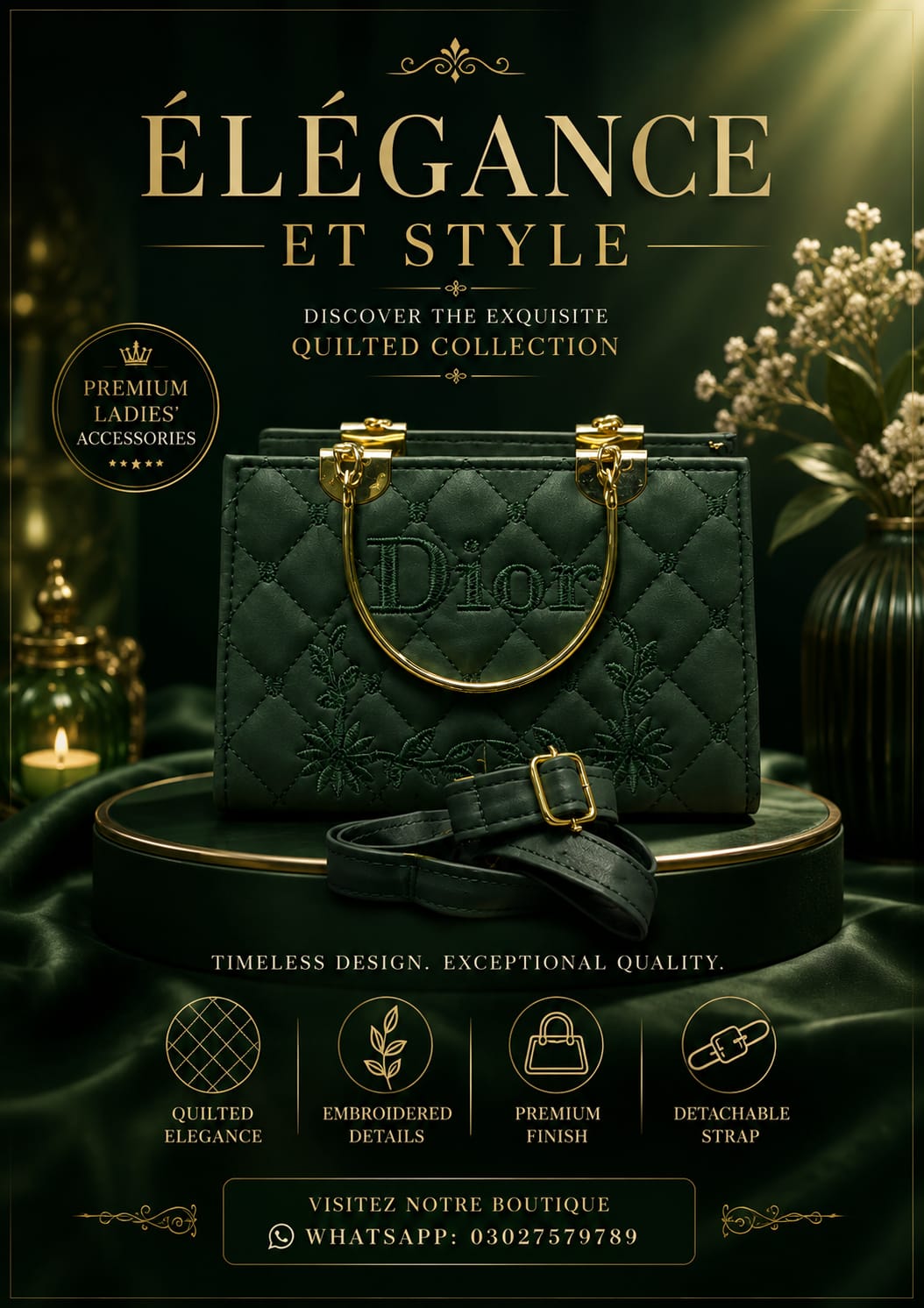 ✨ ALHAMDULILLAH – HAADI COLLECTION PRESENTS LUXURY LADIES ACCESSORIES ✨ 👜 DISCOVER THE EXQUISITE QUILTED BAG COLLECTION 👜